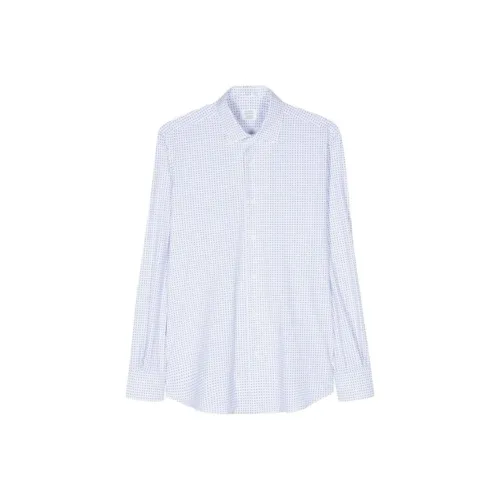 Mazzarelli 블루 남성 셔츠