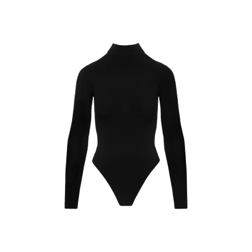 NAKED WARDROBE 차콜 블랙 여성 바디수트