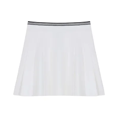 CRUSH COLLECTION 화이트 여성 캐주얼 숏 스커트