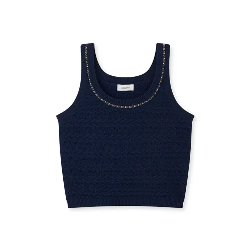 CRUSH COLLECTION 마린 블루 여성 민소매