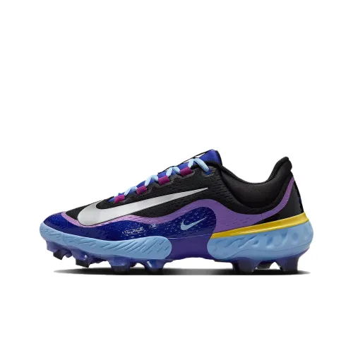 나이키 Alpha Huarache 엘리트 4 야구화 로우탑 블랙 앤 블루 남녀공용