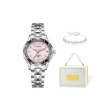 Steel Band Pink Watch Dial