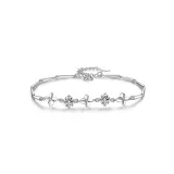 925 Sterling Silver Four-Leaf Clover Bracelet