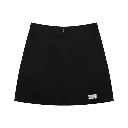 16DEWS 블랙 여성 캐주얼 숏 스커트