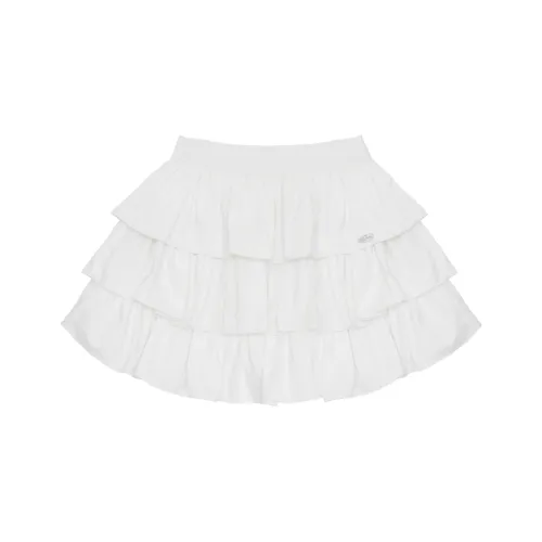 16DEWS 로우 화이트 여성 캐주얼 숏 스커트