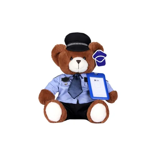 Shu Family 경찰 문서 베어 블루 블라우스 곰돌이 인형 플러시 돌 30cm 추천 신장