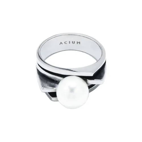 ACIUM 티타늄 스틸 반지 남녀공용