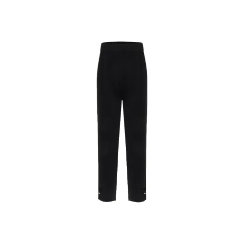 CRUSH COLLECTION 블랙 여성 캐주얼 팬츠