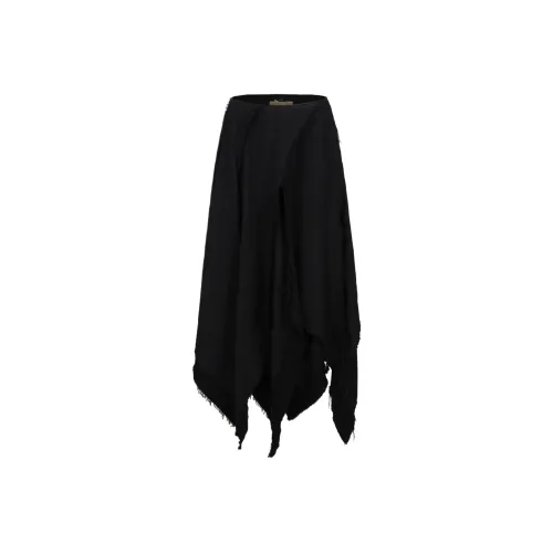 ELYWOOD 블랙 여성 캐주얼 롱 스커트