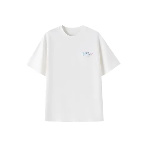 Holdoumen 화이트 남녀공용 티셔츠