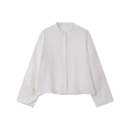 DE Mincollection 화이트 여성 셔츠