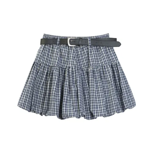 LOVEHEYNEW 블루 여성 캐주얼 숏 스커트