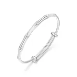 999 Fine Silver-Rising Bamboo Bangle
