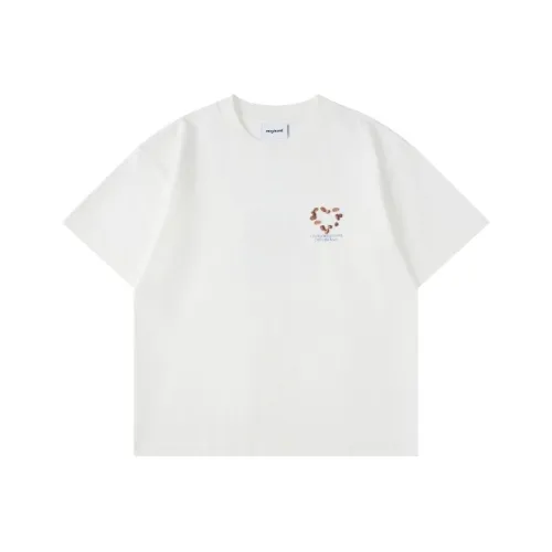 Norybrand 화이트 남녀공용 티셔츠