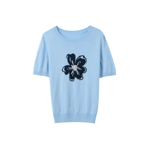 3COLOUR 스카이 블루 여성 니트웨어