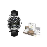 Black Leather Black Dial