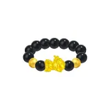 Gold Chinese Auspicious Animal Baby Ring[Black]
