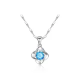 [Blue Zircon]Lucky Four-Leaf Clover Necklace
