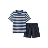 [Men's Shorts]Blue Horizontal Stripes