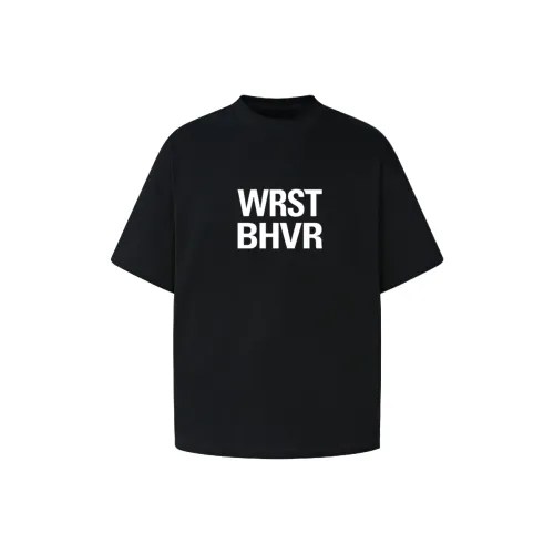 WRSTBHVR PIONEER 블랙 남녀공용 티셔츠