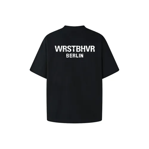 WRSTBHVR PIONEER 블랙 남녀공용 티셔츠