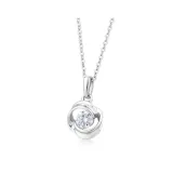 999 Fine Silver, White Zircon Style