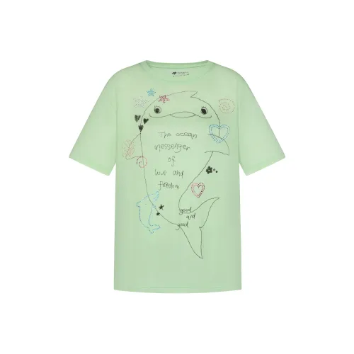 MeiHaoStore 그린 남녀공용 티셔츠
