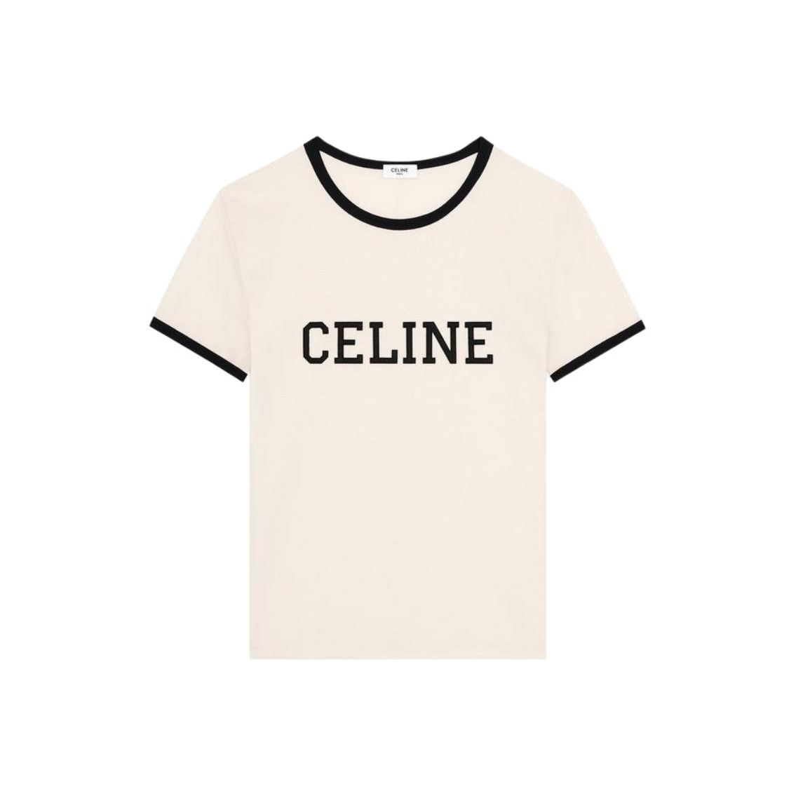 【日本入手困難】CELINE REGULAR T-SHIRT IN COTTON JERSEY CELINE Regular T shirt in Cotton Jersey - POIZON