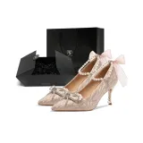 Rhinestone Bowknot Champagne-[7.5cm Starry Sky Box]Y729