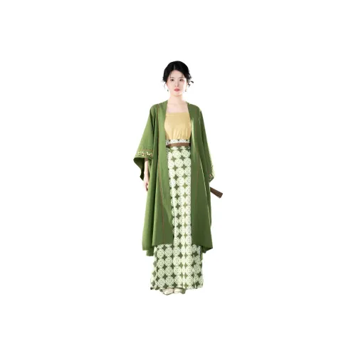 Weaving Division 3종 세트 롱 기장   Stem Pleat + 캐미솔 Song Pleat + 원피스 Spiral 스커트 여성 한푸