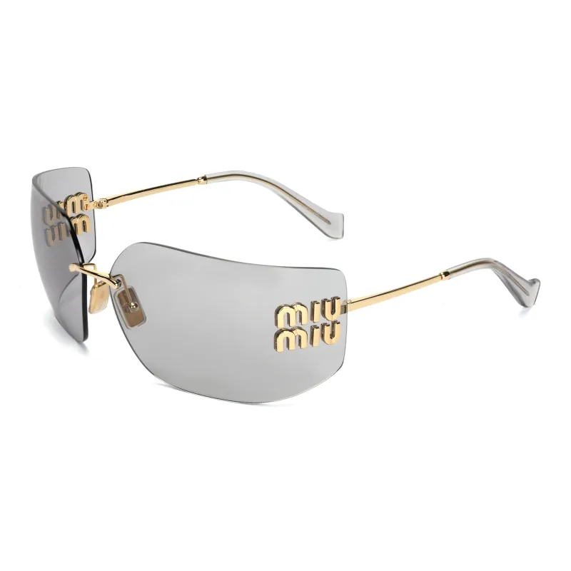 【極美品✨】 miumiu Rimless glasses Rhinestone MIU MIU Rimless D-frame silver-tone sunglasses | NET-A-PORTER