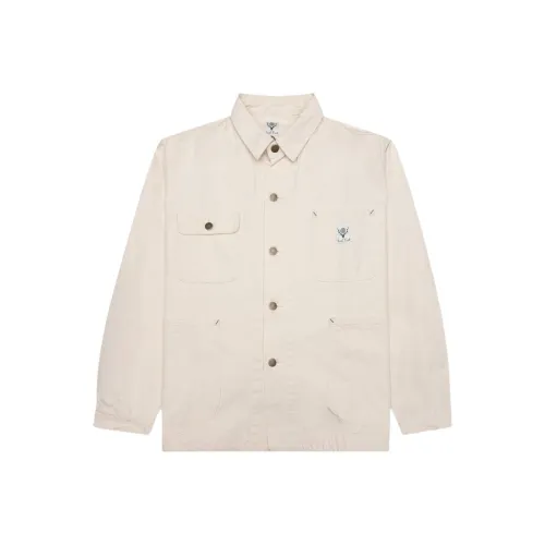 South2 West8 아이보리 남성 셔츠