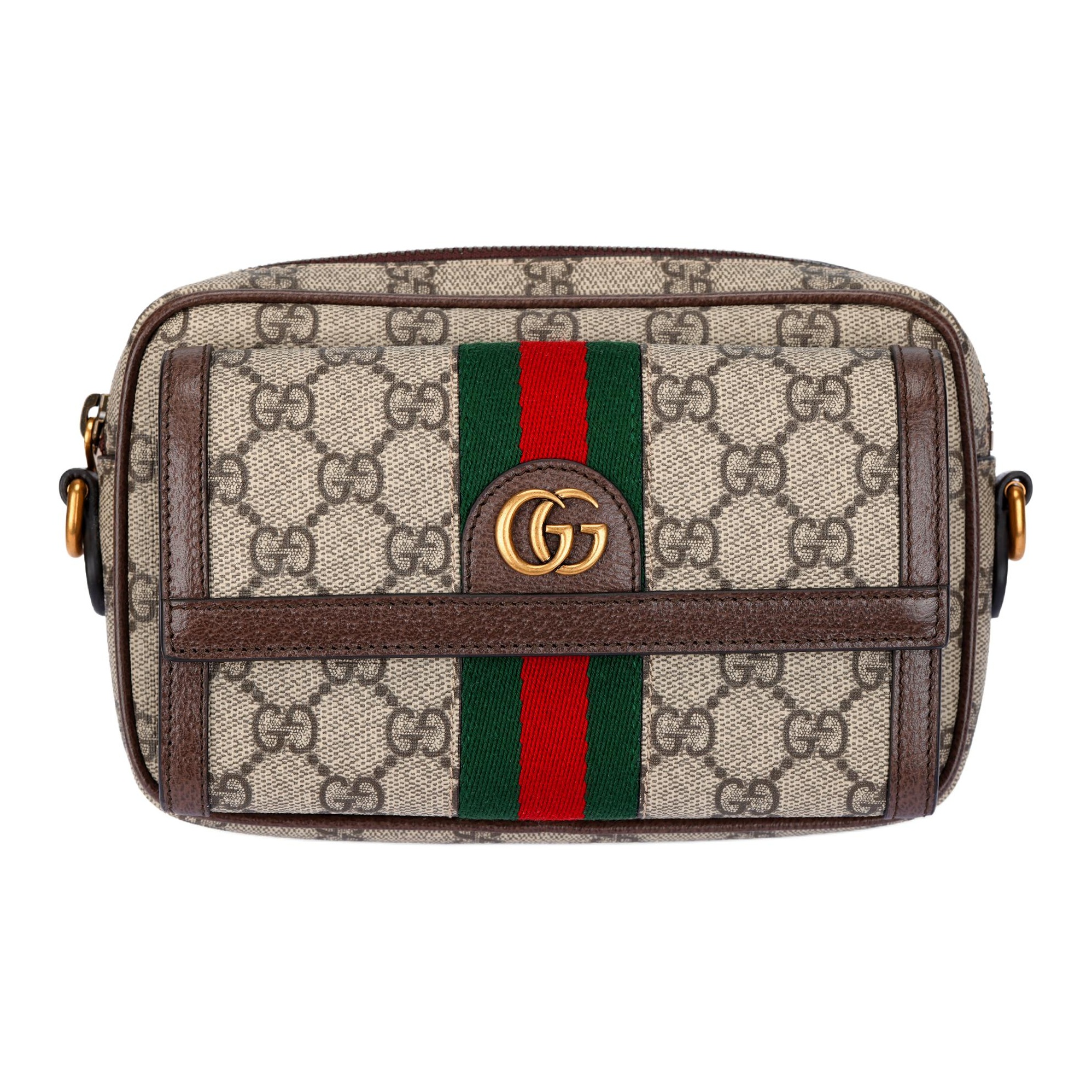 【Gucci】 Medium Ophidia Crossbody Bag【関税送料込】 Ophidia medium crossbody bag in beige and dark brown fabric