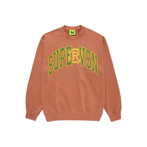 SUPERVSN 오렌지 남녀공용 맨투맨