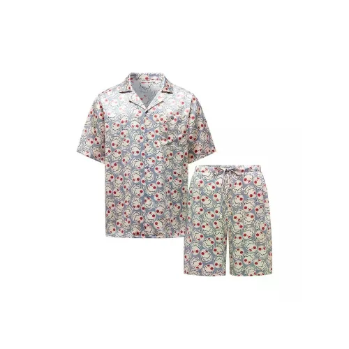 NOT JUST PAJAMA 실크 반팔 파자마 남성 의류 세트 남성