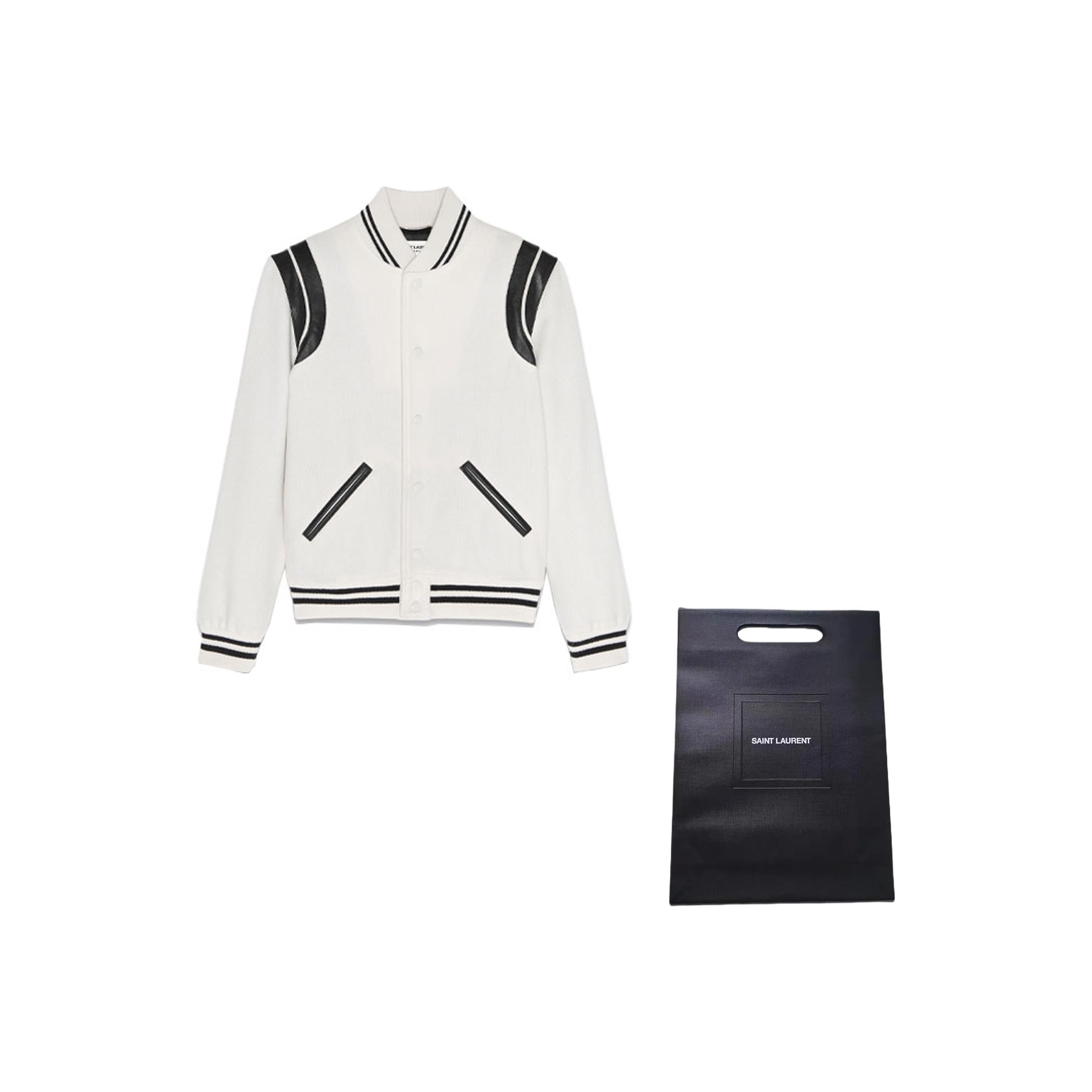 【関税込み】saint laurent Saint Laurent Teddy' bomber jacket Saint Laurent Teddy Bomber Jacket | Black | FARFETCH