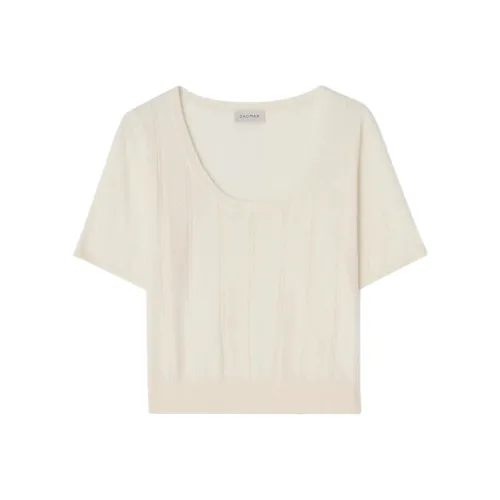 HOUSE OF DAGMAR 아이보리 화이트 여성 티셔츠