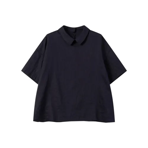 DE Mincollection 네이비 블루 여성 셔츠