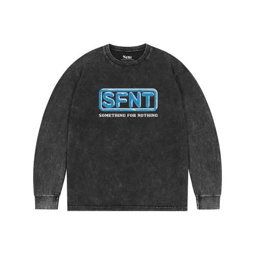 SFNT 블랙 남녀공용 티셔츠