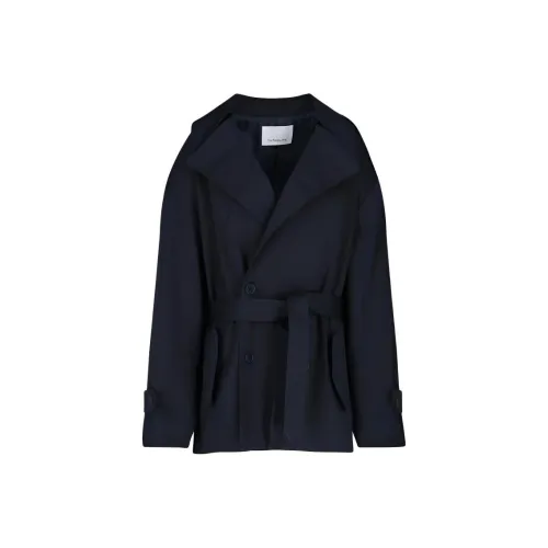 THE FRANKIE SHOP 마린 블루 여성 트렌치 코트