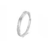 Silver Glacier Couple Rings for Women's
