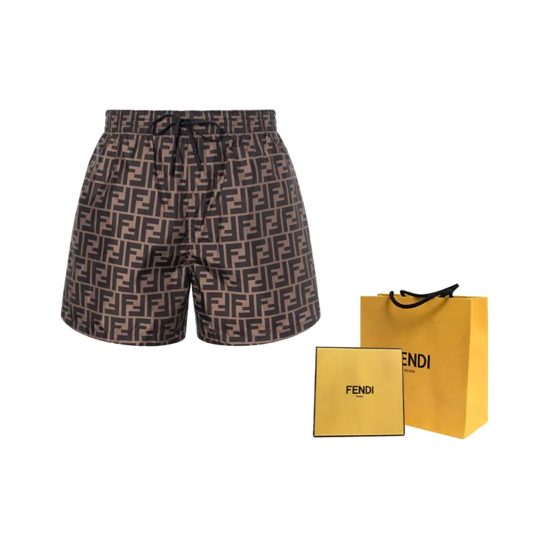 お客　FENDI Shorts FENDI Ff Drawstring Swim Shorts - POIZON