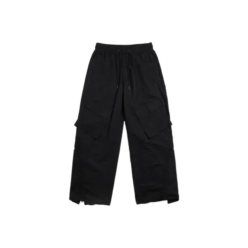 PHANTACI 블랙 남성 캐주얼 팬츠