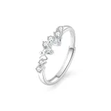 925 Sterling Silver-Shiny Zircon Butterfly Single Ring
