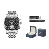Jet Black[Comes with: Exclusive Box+Leather Strap]