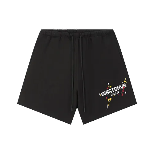 WRSTBHVR PIONEER 블랙 남녀공용 캐주얼 반바지