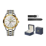 Steel Band White Dial[Includes: Exclusive Box+Leather Strap]