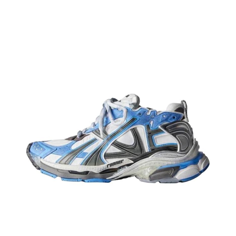 靴 Balenciaga Runner Sneaker Blue 43 Balenciaga Men's Blue Orange Runner Sneakers Size 43 | eBay