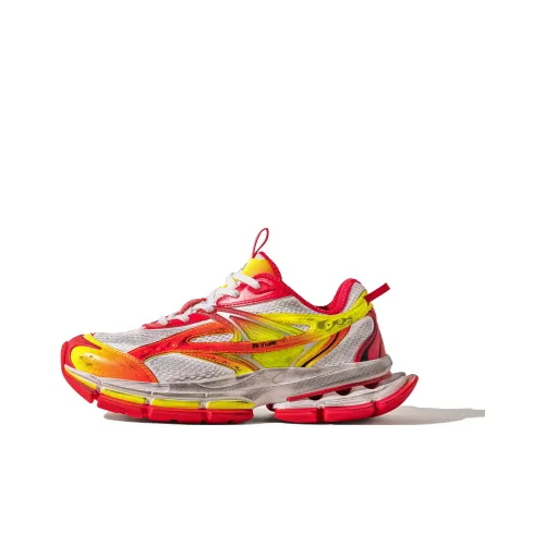ANTA SNEAKERVERSE 청키 스니커즈 로우탑 아이보리 화이트 크림슨 레드 네온 옐로우 여성