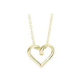 Heart Sterling Silver Necklace-Gold